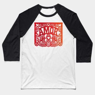Red AMOR mexican deco Baseball T-Shirt